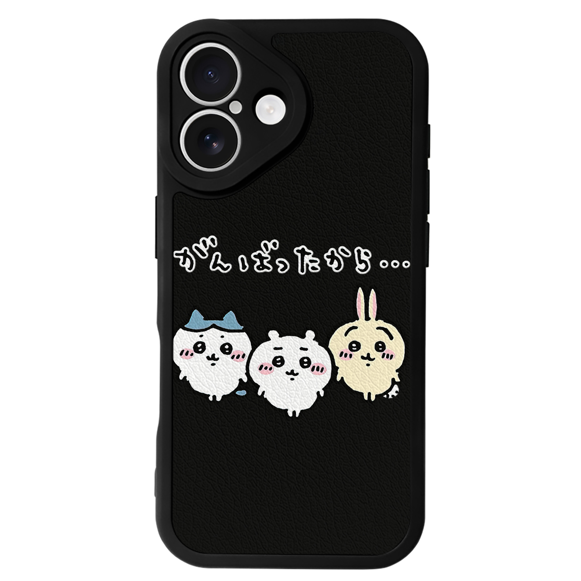 （画像用） ちいかわ ハチワレ Chii-kawa hachiware 【iPhone 16シリーズ対応】シリコンスマホケース（レザー調） 材質：シリコン